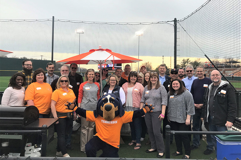 Mark Dean and TCE administrative staff enjoyed a staff appreciation baseball game.