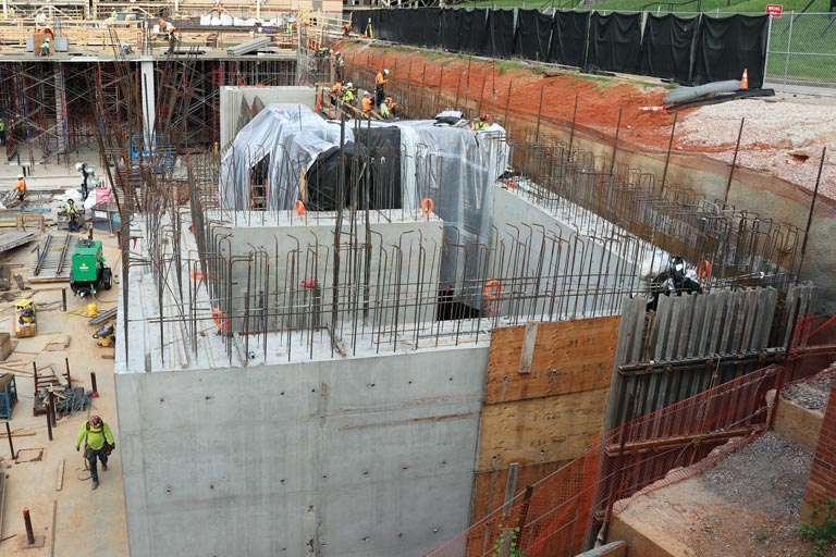 Thick Concrete Walls for Nuclear Engineering Lab