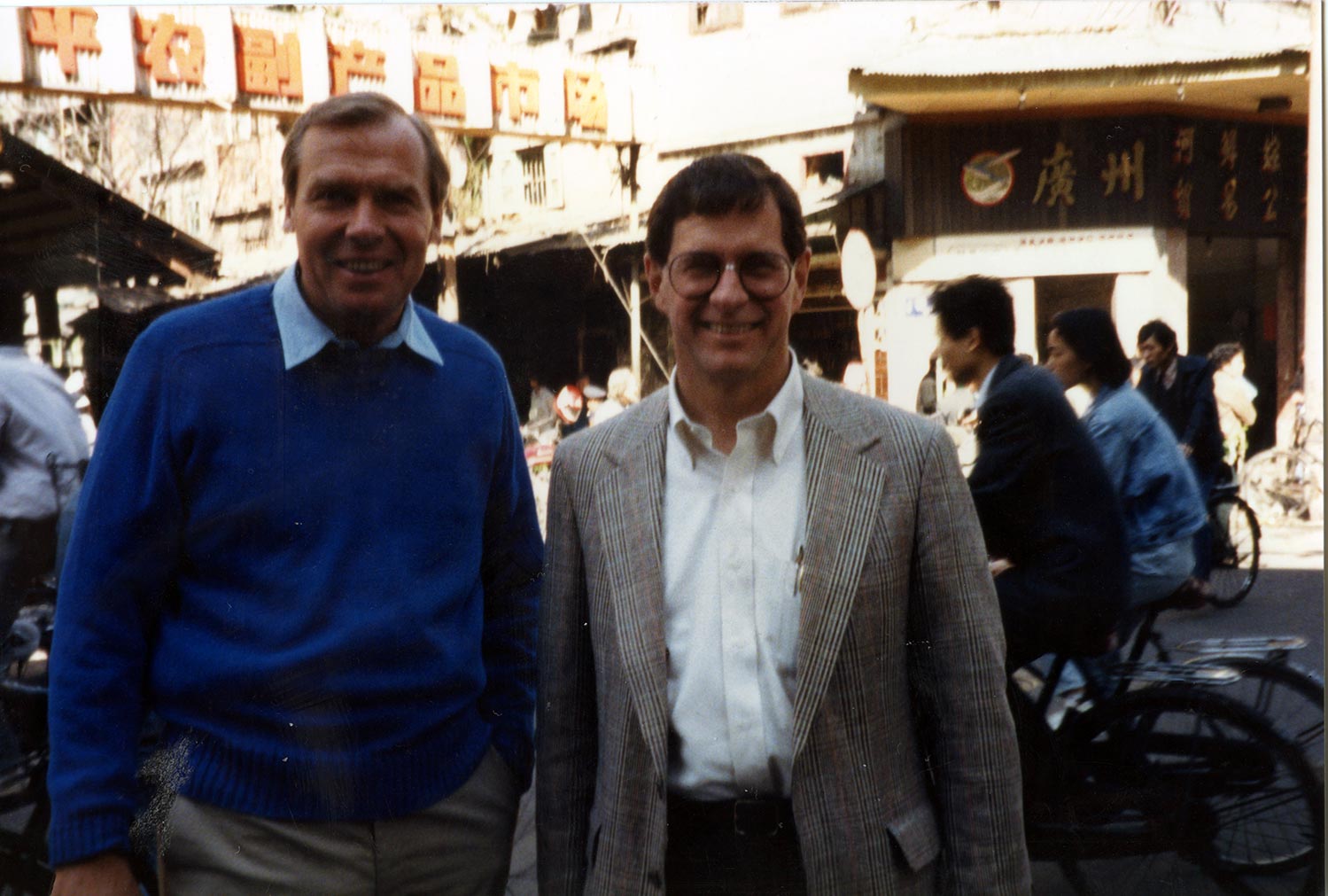 Tom Wood and Peter Huntsman in China