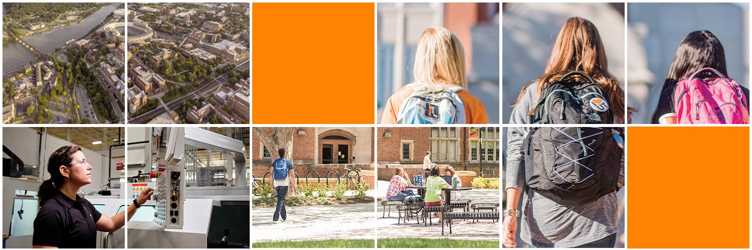 Montage of Engineering Vols and the Campus