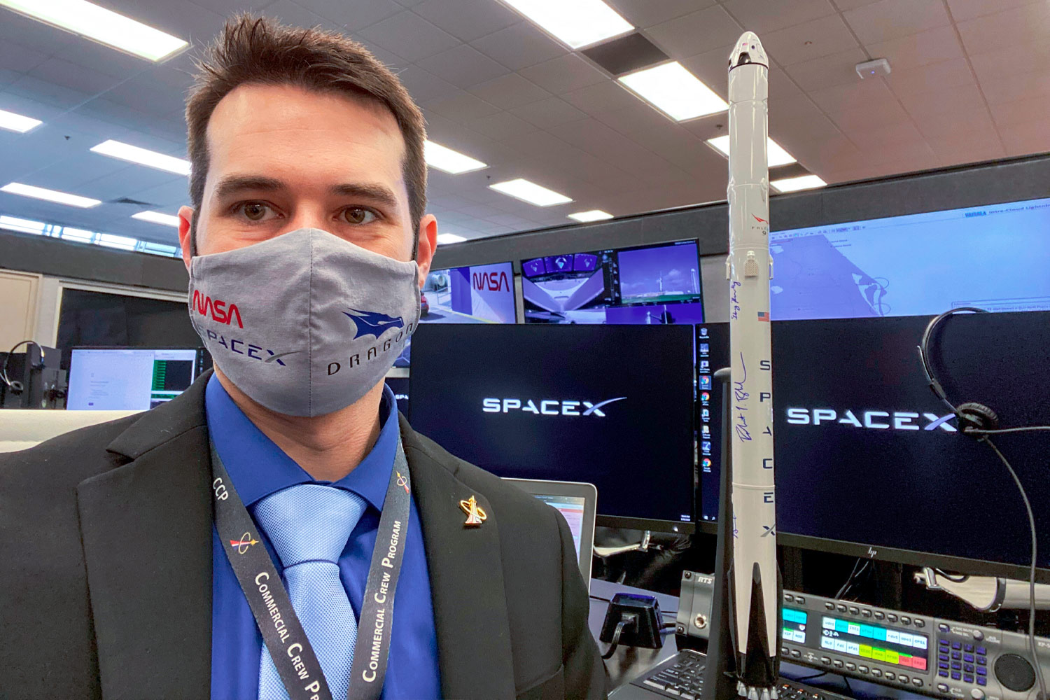 John Posey at SpaceX Mission Control