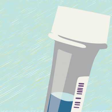 Illustration of a testing vial