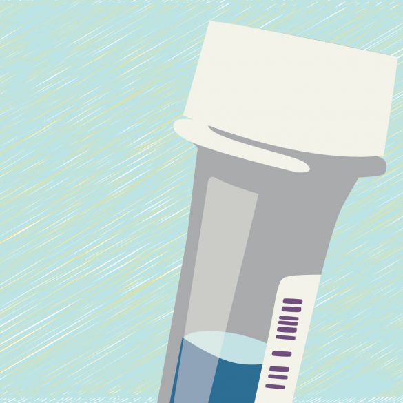 Illustration of a testing vial