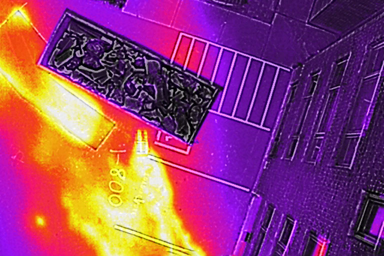 Thermal view from drone
