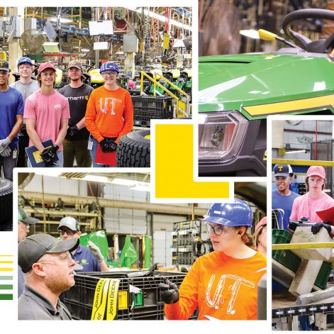 Students working with John Deere for their senior design project