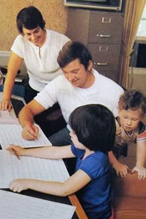 Linda and Ed (and their kids) during the game development days