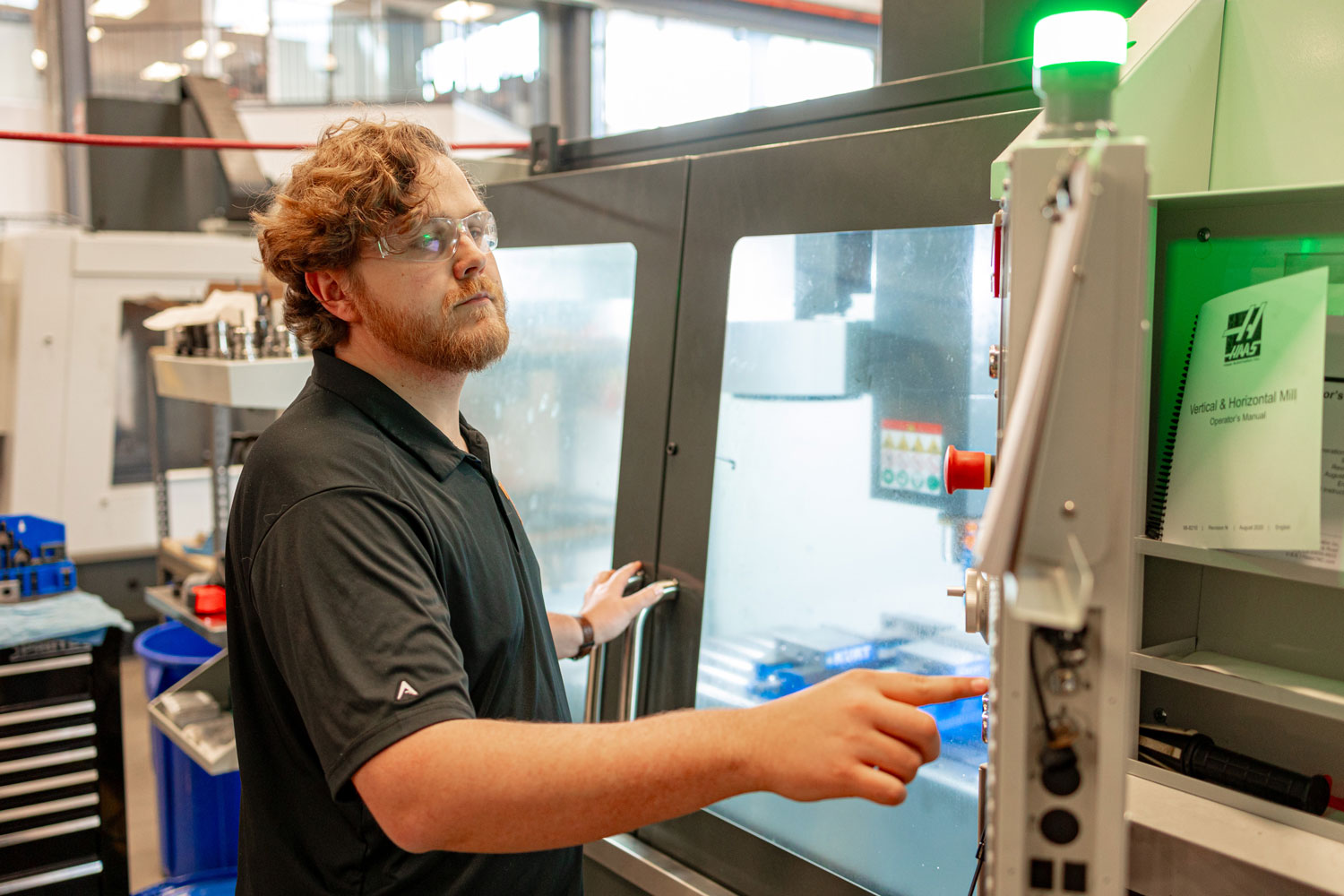 Student working in IAMM lab