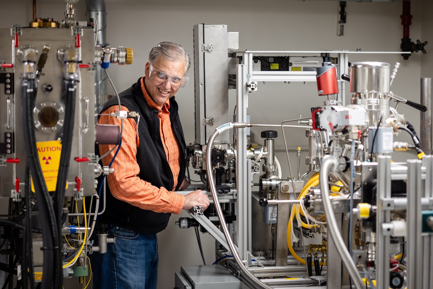 Brian Wirth working in his lab