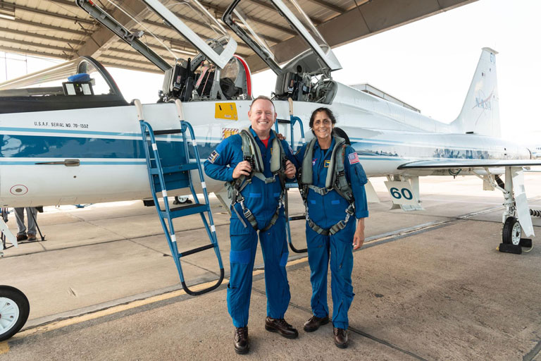 Photo credit NASA. NASA astronauts Butch Wilmore and Suni Williams