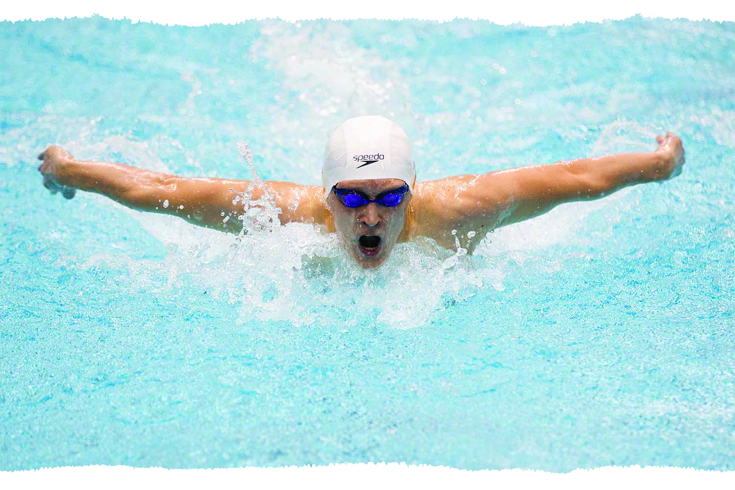 Martin Espernberger swimming in a pool