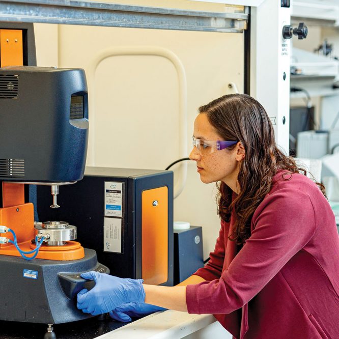 Ria Corder works in a lab at UT-ORII