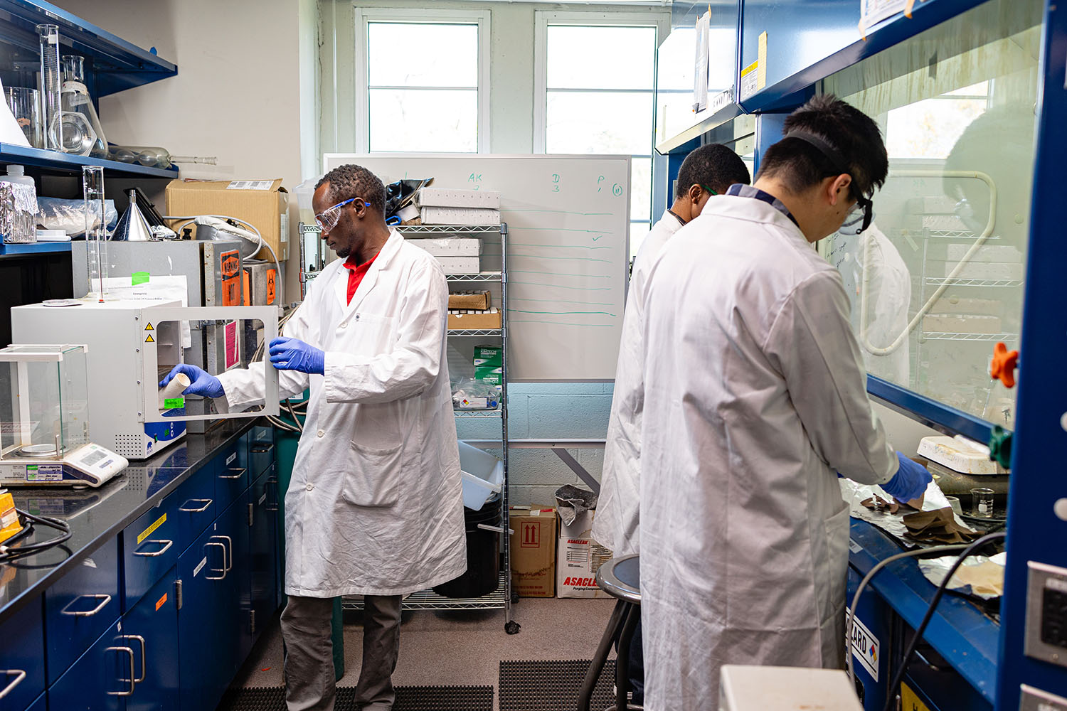 Students in the lab