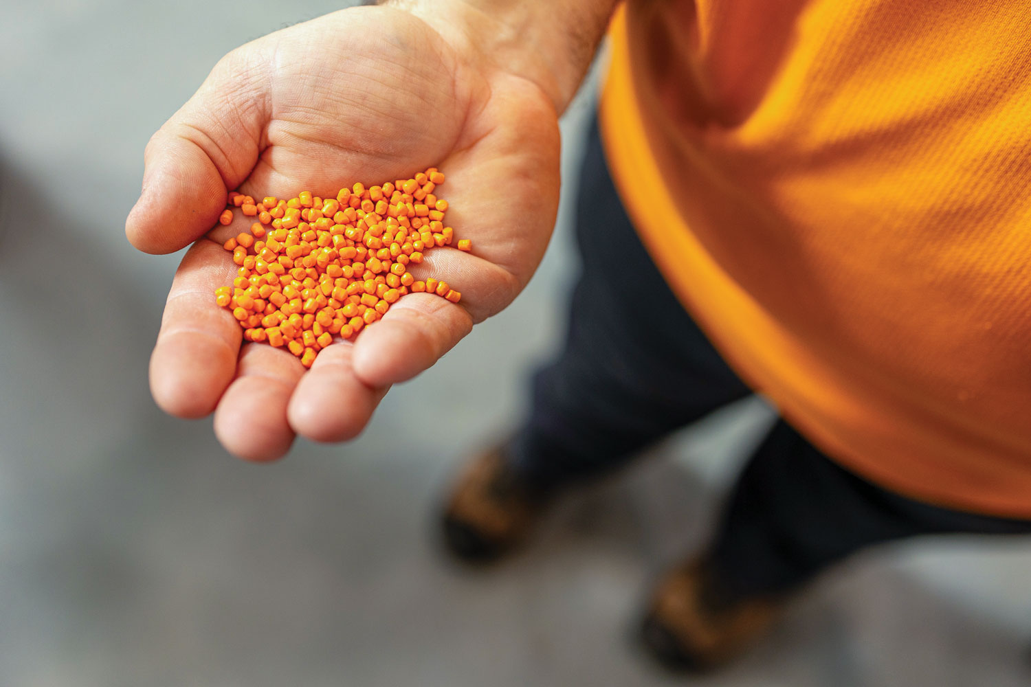 orange colored polymer