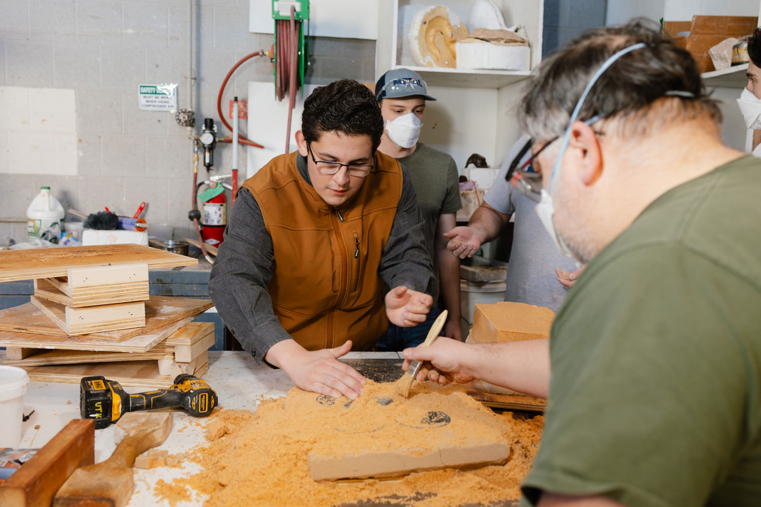Student working in Innovation South Facility