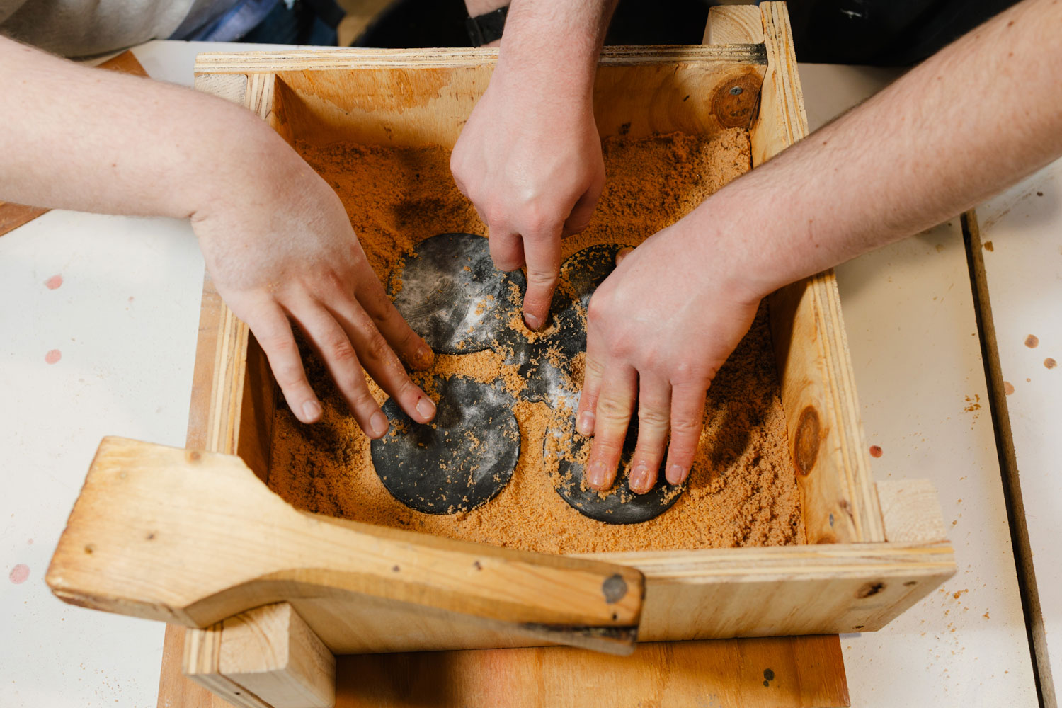 Students showing engineering tools