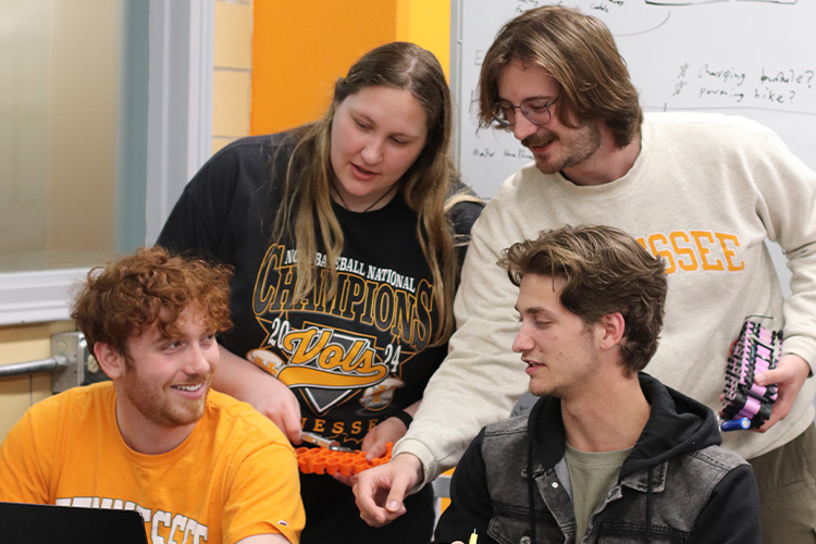 Engineering students on the Eonix project