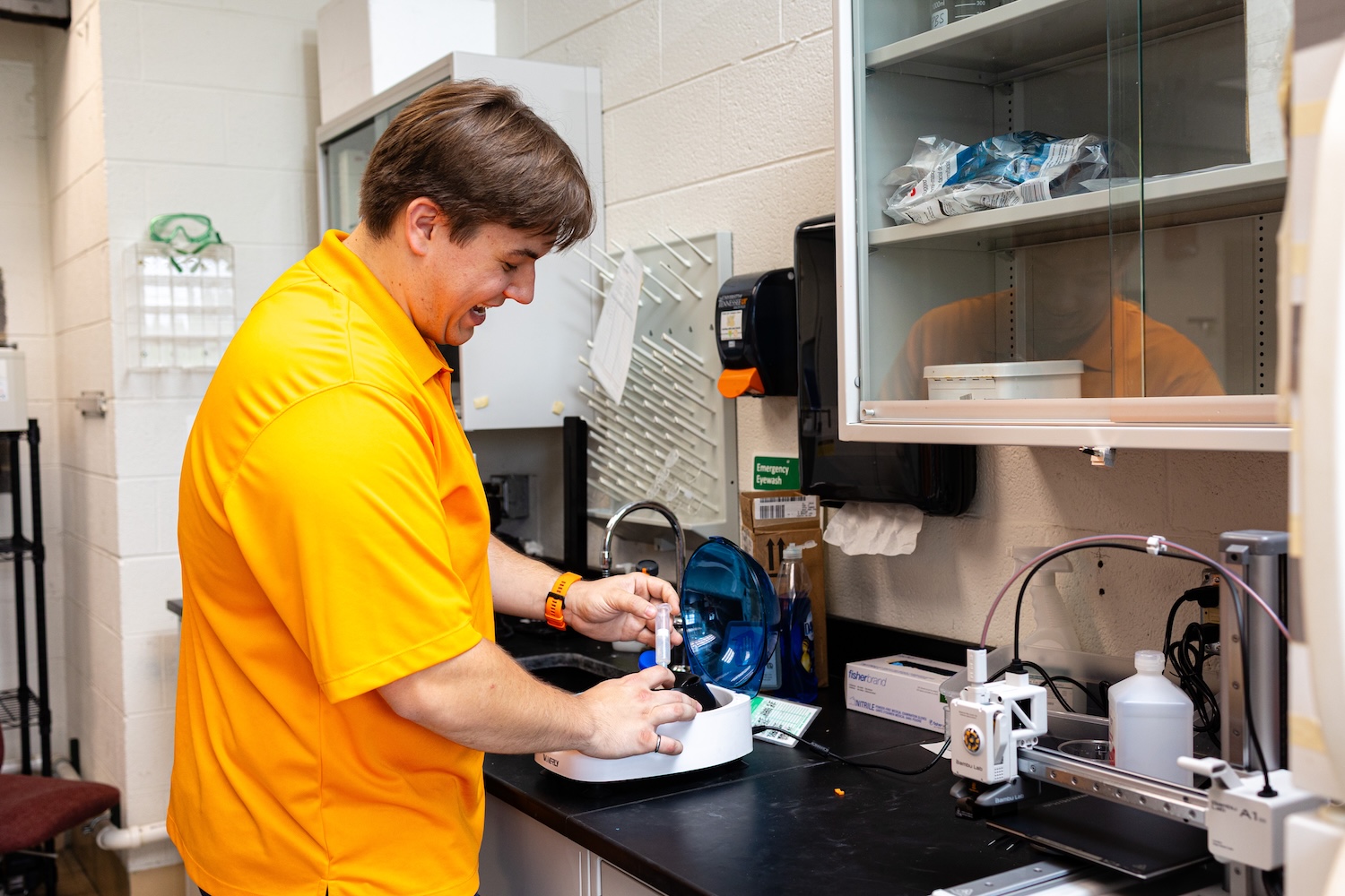 David Dabkowski in a lab