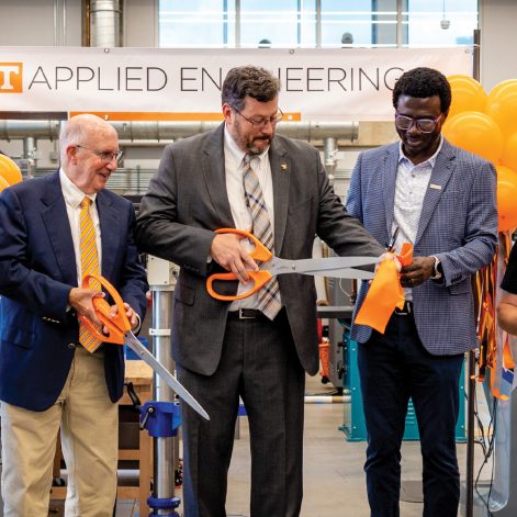 Ribbon being cut during AppE Ceremony