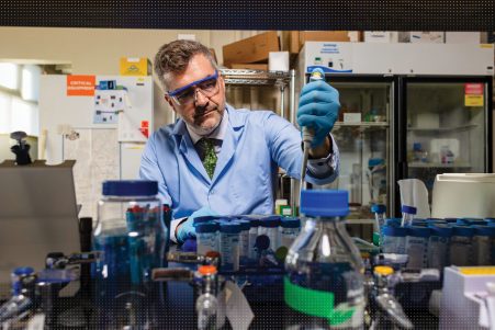 Paul Dalhaimer in the lab