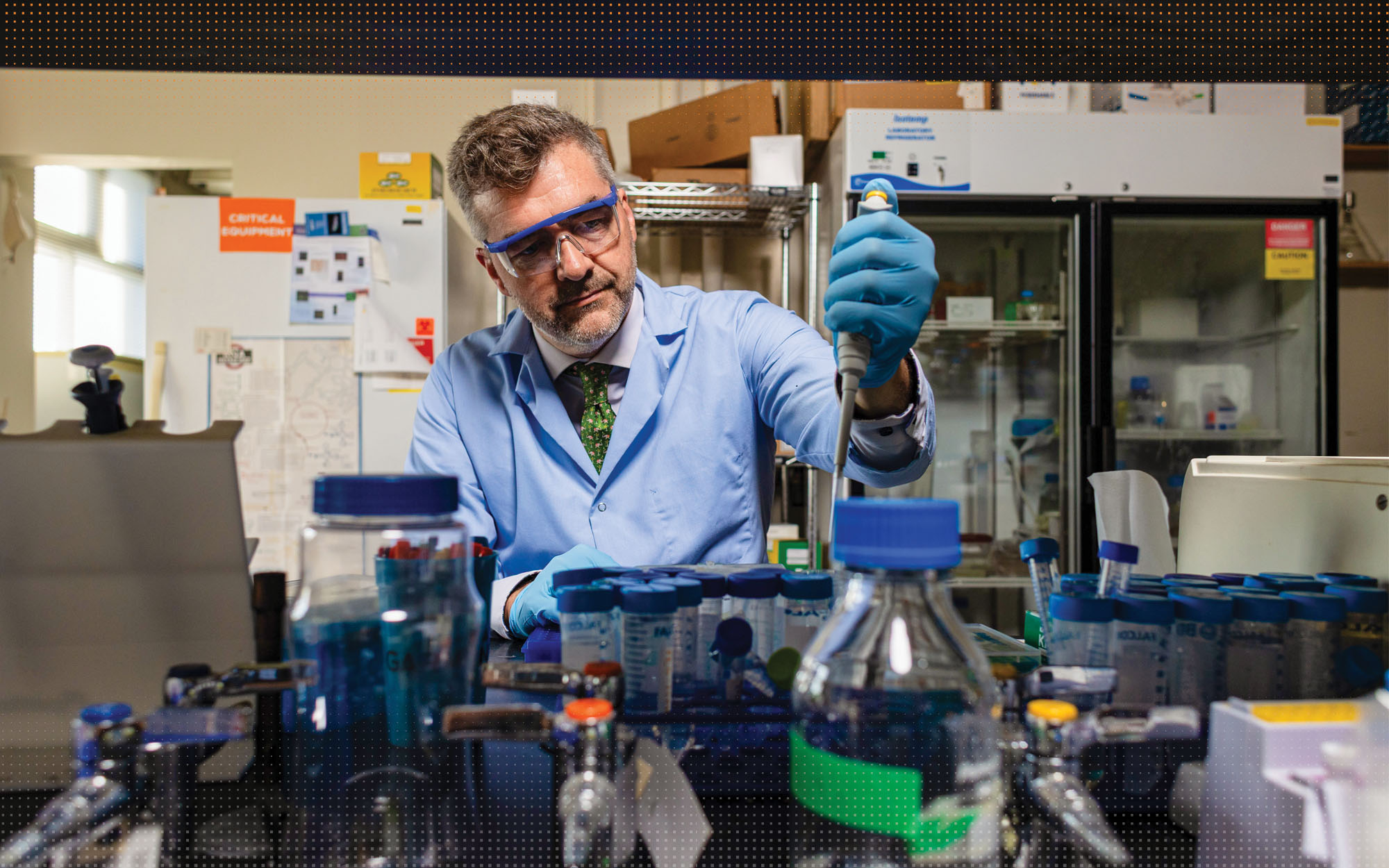 Paul Dalhaimer in the lab