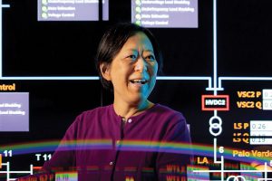 Yilu Liu in a CURENT Lab