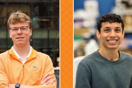 Headshots of Samuel Barbour (left) and Jai Mehta (right)