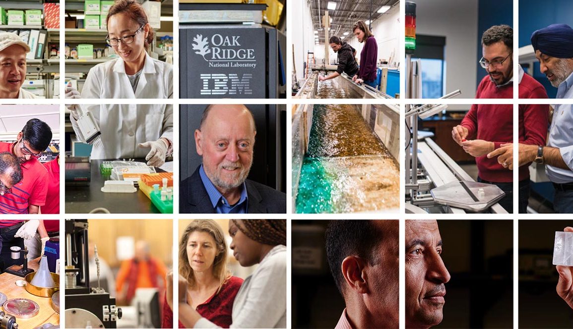 Montage of Researchers at the Tickle College of Engineering