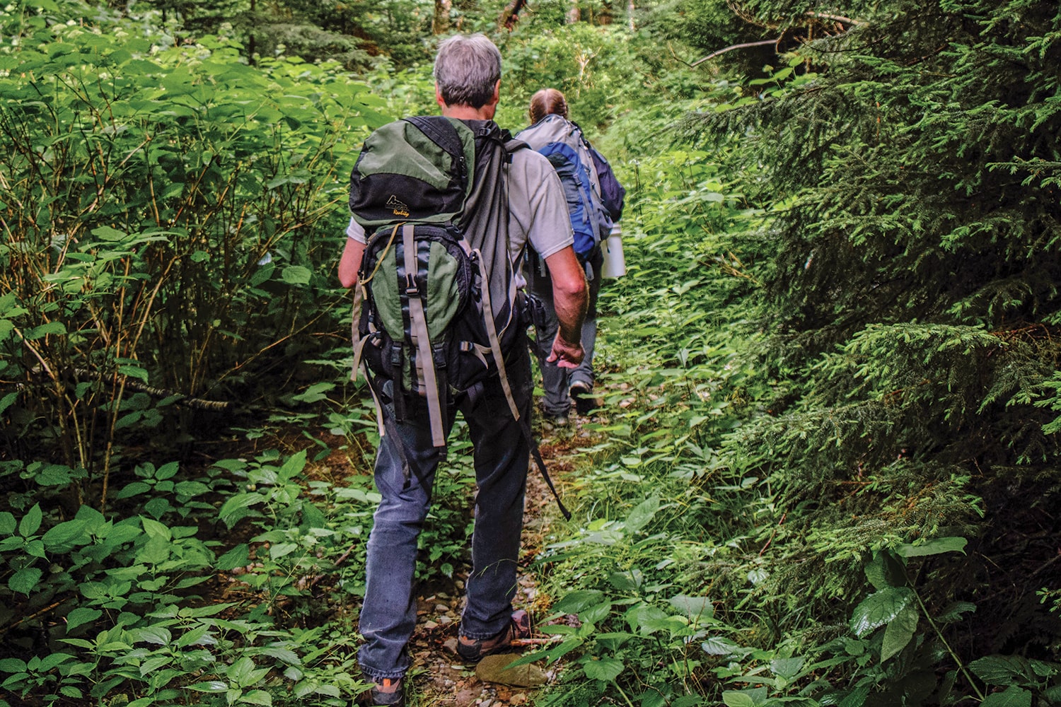 John Scwartz and Taylor Blackstone HIking in Smoky Mountain National Park