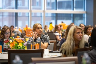 Students Listening to Speakers at WomEngineers Day