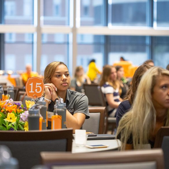 Students Listening to Speakers at WomEngineers Day