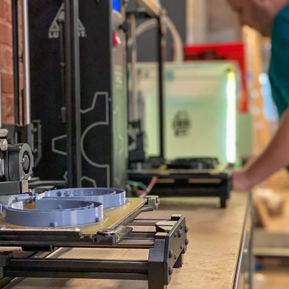 Staff Member works in the Fab Lab