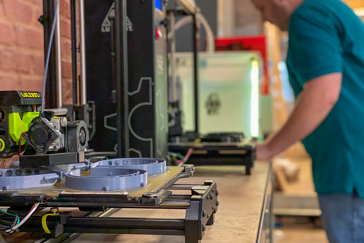 Staff Member works in the Fab Lab