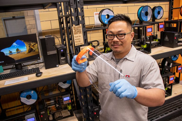 Tom Duong in the ICS Lab