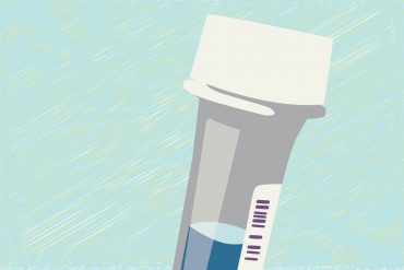 Illustration of a testing vial