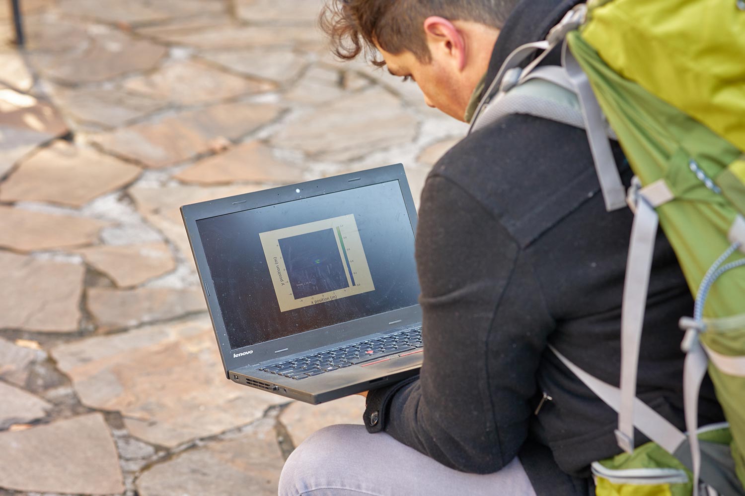 Checking log from backpack detector