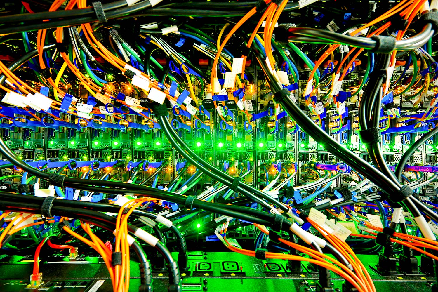 Interior Wiring of a Server