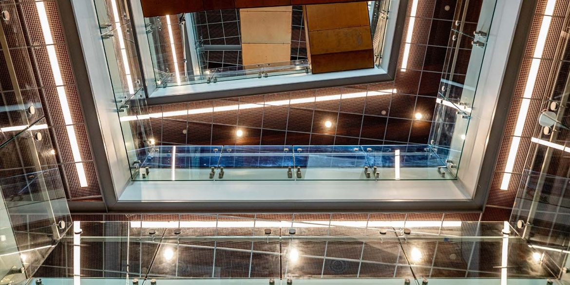 Atrium of the new Zeanah Engineering Complex