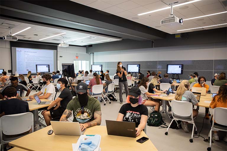 Amy Biegalski leads lecture in ZEC classroom