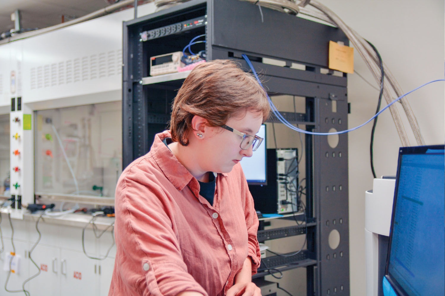 Student working at IAMM Facility