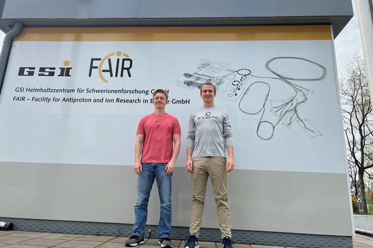 Standing in front of the GSI Fair Complex sign