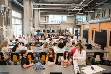 Students working in the ICS