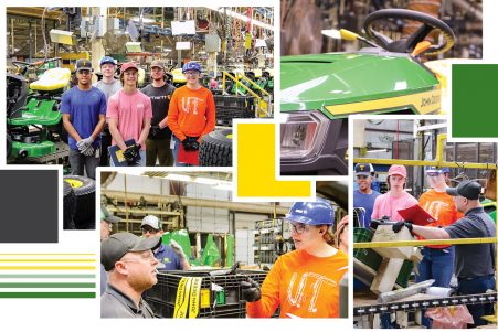 Students working with John Deere for their senior design project