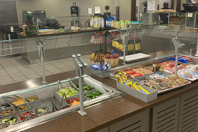 Cafeteria - showing salad bar