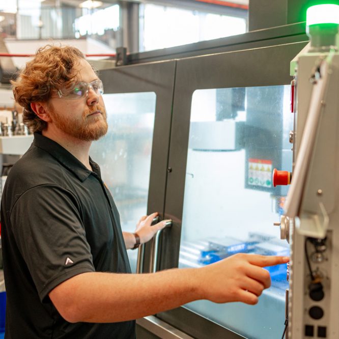 Student working in IAMM lab