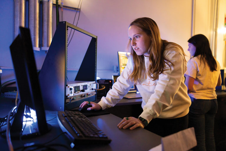 Students working together in the lab