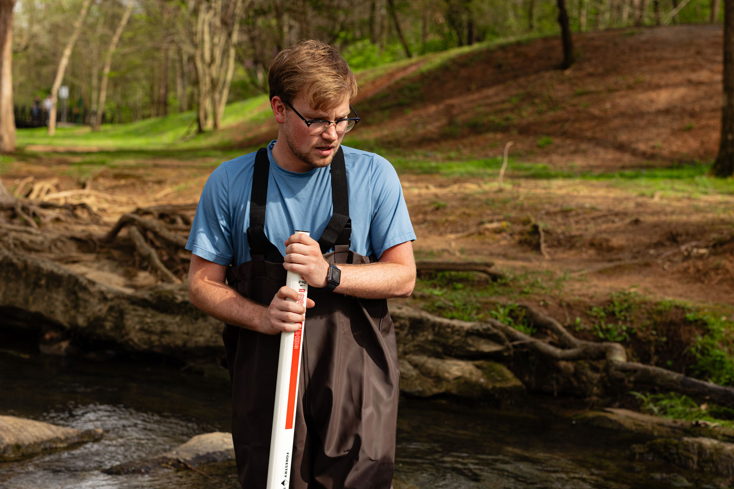 CEE student in Turkey Creek Watershed